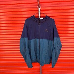 Y2K adidas windbreaker 2 tone blue size medium men's
